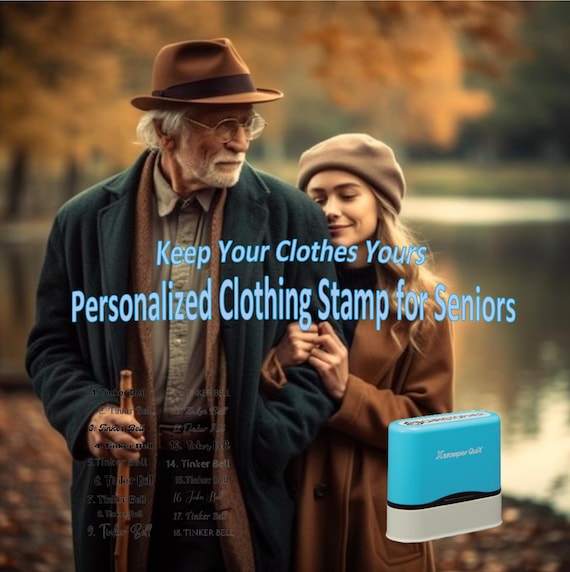 Personalized Clothing ID Stamp for Seniors - Retirement Home & Rehab Facility Laundry Marker