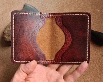 Cartera vintage, cartera clásica, carteras para hombre, regalo para papá, tarjetero, cartera de cuero hecha a mano, regalo para él