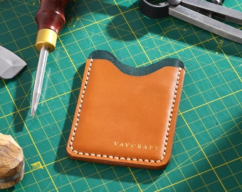 Porte-cartes en cuir, Portefeuille ultra fin, Pochette frontale personnalisée sur la pochette, Portefeuille cousu main, Portefeuille unisexe, Cadeau pour la Saint-Valentin