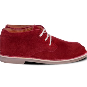 Rode leren suède schoenen, chukka-woestijnlaarzen, elegante leren schoenen van topkwaliteit voor zowel casual als formele outfits, het perfecte cadeau!