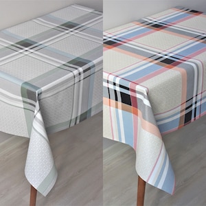 Hairline-Pattern Printed Square, Rectangular, Oval, and Round PVC Tablecloth, Custom Resizable Oilcloth For You, Washable Vinyl Dining