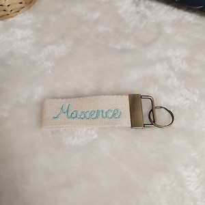 Personalized key ring, First name, Embroidery, Personalized gift, Christmas gift, Christmas gift, Christmas gift idea image 1