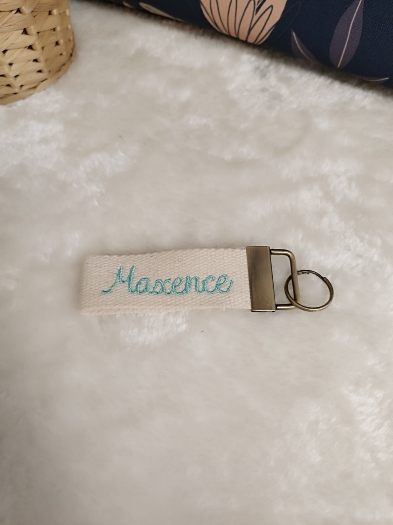 Personalized key ring, First name, Embroidery, Personalized gift, Christmas gift, Christmas gift, Christmas gift idea image 1