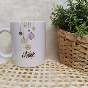 Tasse, mug, cadeau noël , personnalisé, fait main, original, unique Mug boule suspendu