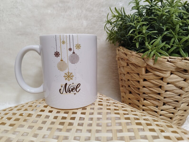 Tasse, mug, cadeau noël , personnalisé, fait main, original, unique Mug boule suspendu