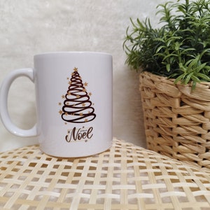 Tasse, mug, cadeau noël , personnalisé, fait main, original, unique Mug sapin fil