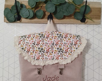 Cartable maternelle avec prénom, Cartable CP avec prénom, Sac enfant personnalisé, broderie