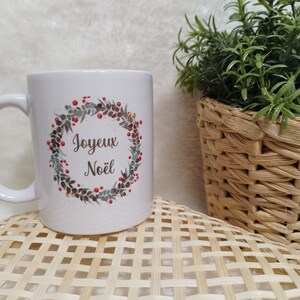 Tasse, mug, cadeau noël , personnalisé, fait main, original, unique Mug Couronne rouge