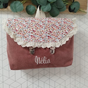 Kindergarten schoolbag with first name, CP schoolbag with first name, Personalized children&#39;s bag, embroidery