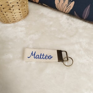 Personalized key ring, First name, Embroidery, Personalized gift, Christmas gift, Christmas gift, Christmas gift idea image 2