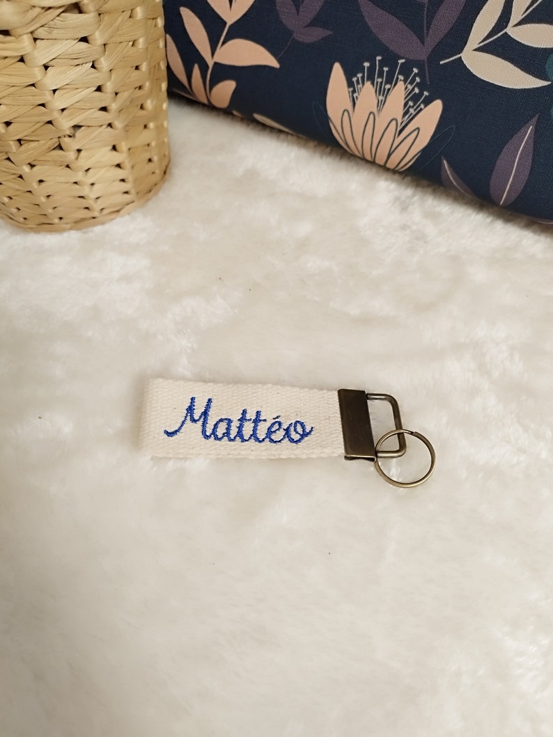 Personalized key ring, First name, Embroidery, Personalized gift, Christmas gift, Christmas gift, Christmas gift idea image 2