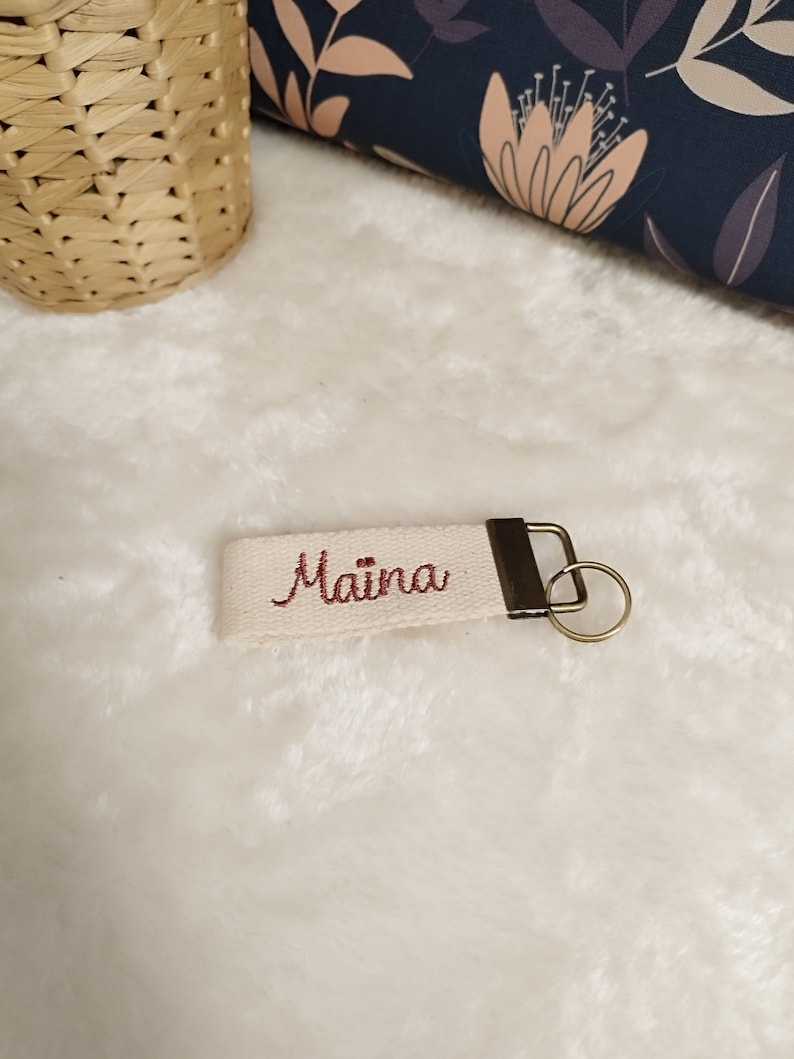 Personalized key ring, First name, Embroidery, Personalized gift, Christmas gift, Christmas gift, Christmas gift idea image 4