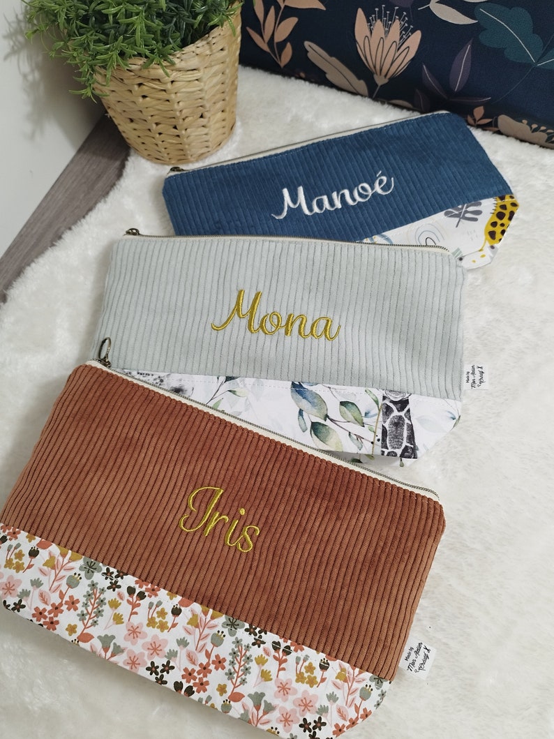 Trousse de toilette velours broder image 10