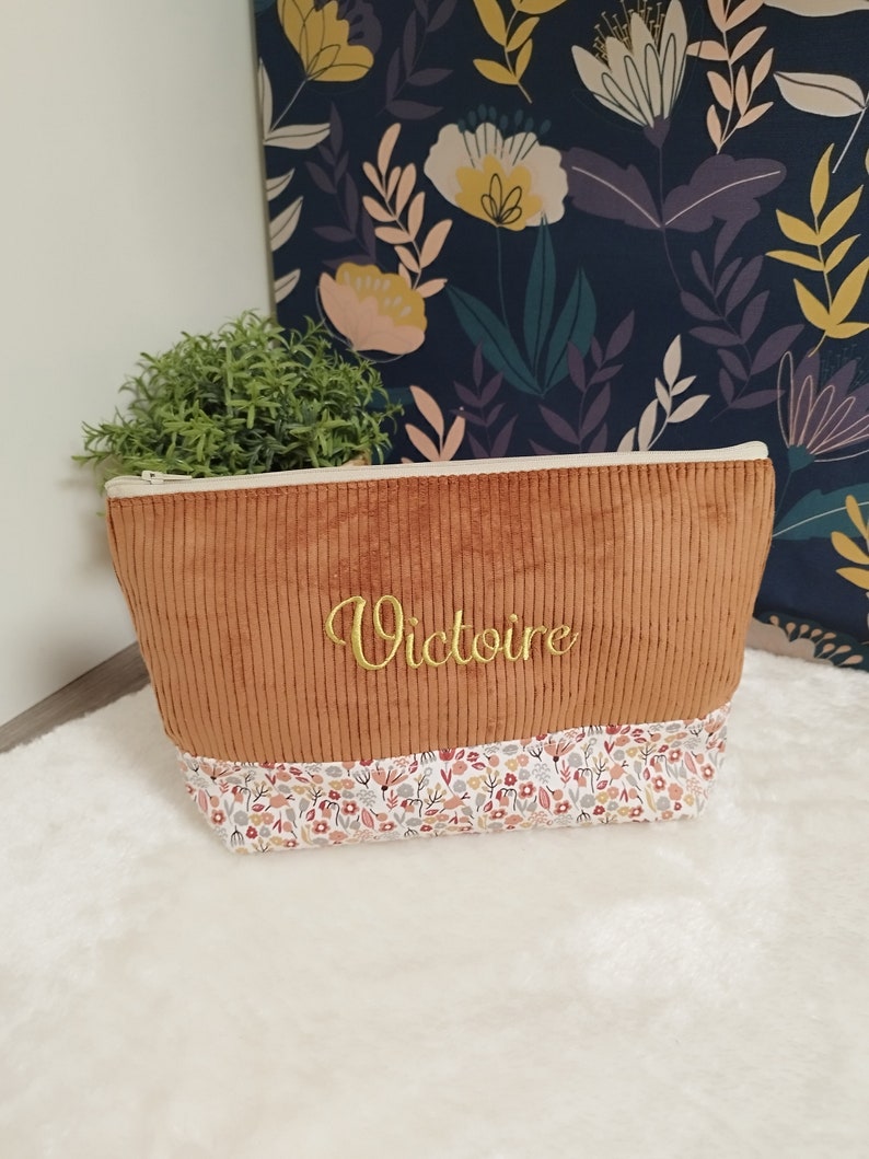 Trousse de toilette velours broder image 4