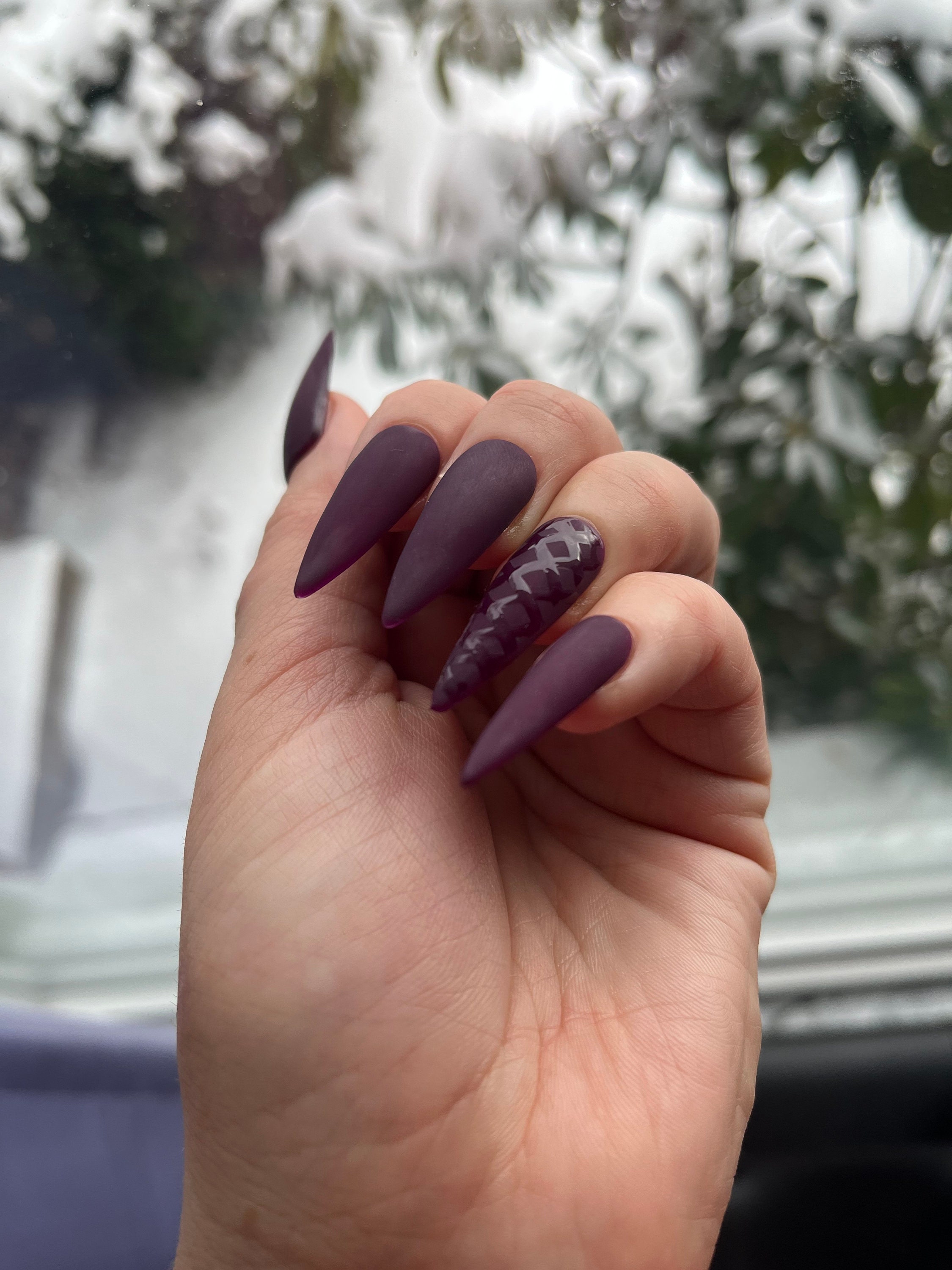 Matte Pointy Nails - ceduko2