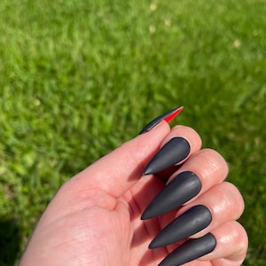 Matte Black with Red bottom