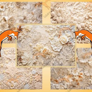 Kit de Dentelles, 5 pages en JPG. Imprimez, bricolez, créez !