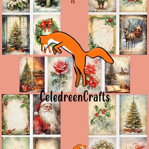 Lot de 20 Cartes de Noël , Lot 2, à imprimer et à découper !