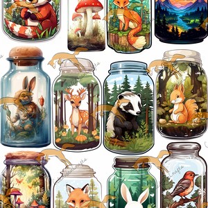 Set of 48 ZAnimaux Jars on 4 pages, to print and cut out image 5