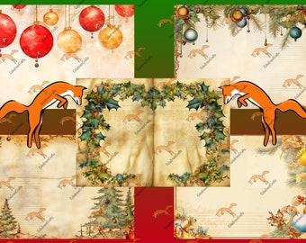 Christmas Paper Kit!, 5 pages in JPG. Print, craft, create!