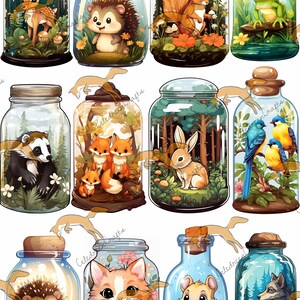 Set of 48 ZAnimaux Jars on 4 pages, to print and cut out image 4