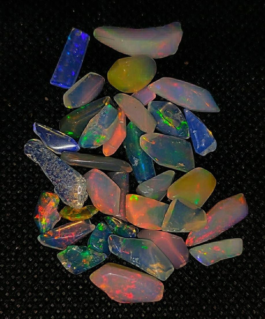 Multi Fire Opal 11 CRT Welo Opal Crystal Big Opal Rough Raw Opal Jewelry Making Opal Gemstone# AF24 Natural Ethiopian Opal Gemstone