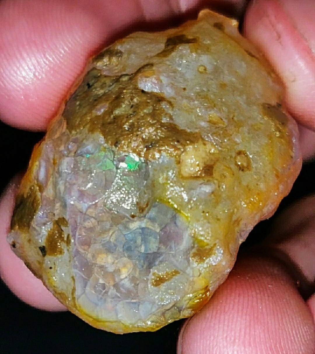Multi Fire Opal 11 CRT Welo Opal Crystal Big Opal Rough Raw Opal Jewelry Making Opal Gemstone# AF24 Natural Ethiopian Opal Gemstone