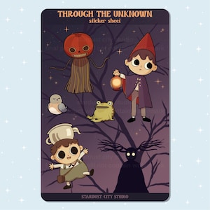Handmade Sticker Sheet - Though the unknown - Waterproof - for water bottles, laptops, and more