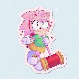 Handmade Glossy Vinyl Sticker - baby pink hedgehog - Waterproof - for water bottles, laptops, and more