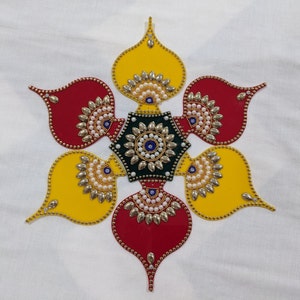 Handmade Acrylic floor Decor/ table Decor - Rangoli