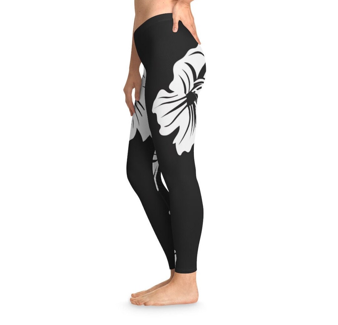 Black Floral Workout Leggings