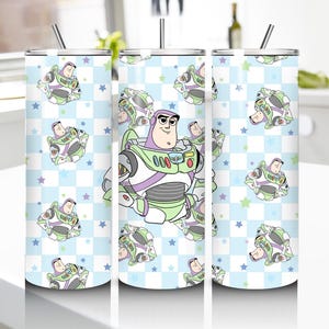 Disney Skinny Tumbler, 20oz Tumbler, Buzz Tumbler, Skinny Tumbler Cup with Straw & Lid, Buzz Lightyear Tumbler, Toy Story, Disney Tumbler