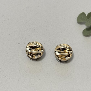 Tunnel Plugs Piercing Jewelry Ear Modern Textured Wavy Gold 8/10/12/14/16/18/20 mm