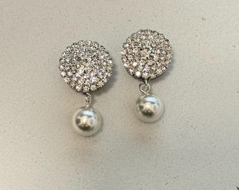 Tunnel Plugs Piercing Jewelry Ear Glitter Stones Rhinestones Silver Beads 8/10/12/14/16/18/20/22 mm