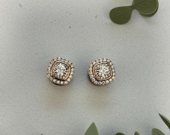 Tunnel Plugs Piercing Jewelry Ear Rhinestones Glittering Stones Silver/Gold 8 mm