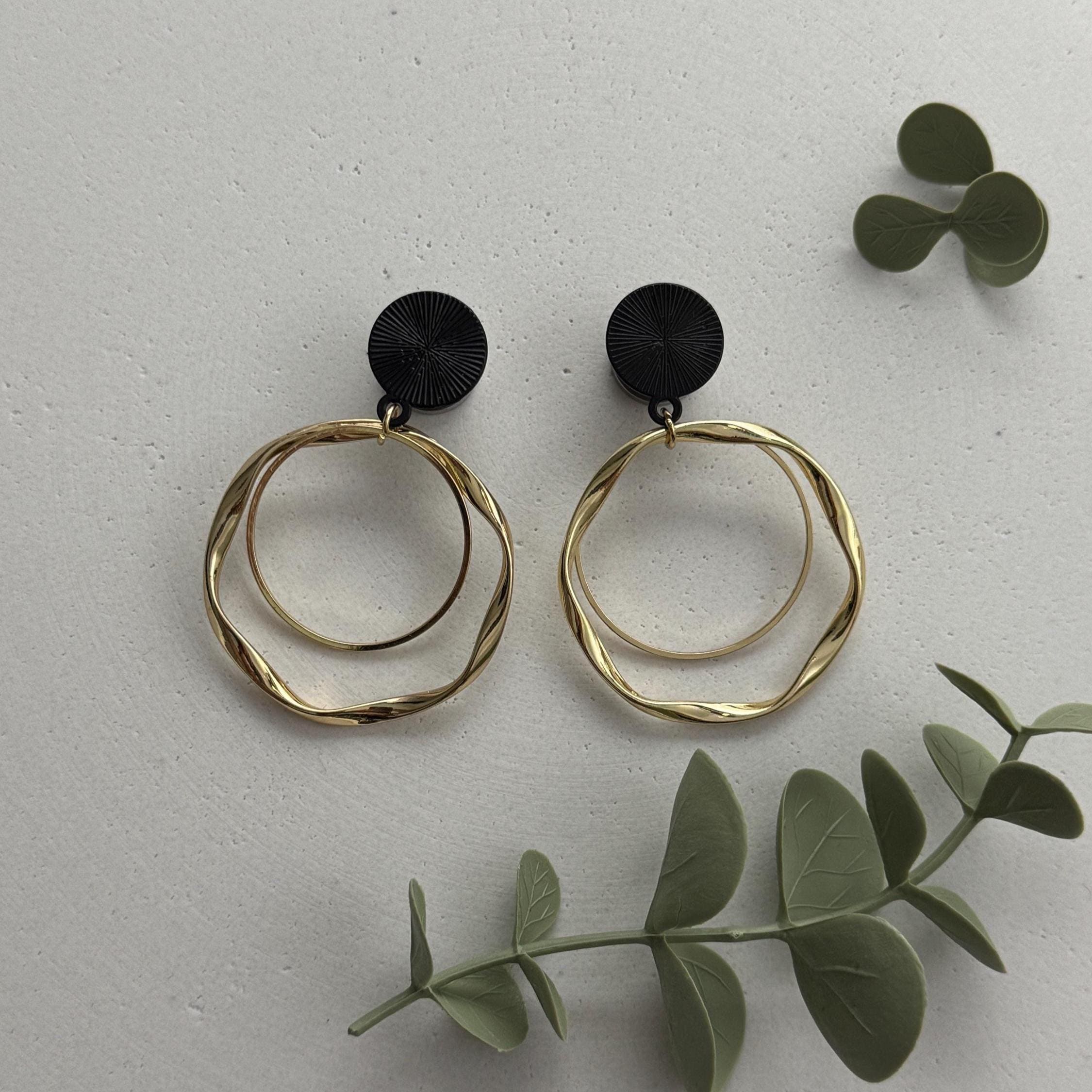 Tunnel Plugs Piercing Jewelry Ear Gold Black Silver Black Minimalist 6…