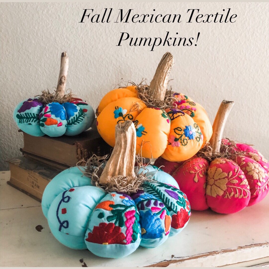 Fabric Pumpkins Flat Pumpkins Fall Pumpkins Pumpkin Home Decor Etsy
