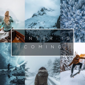 10 WINTER Lightroom Mobile and Desktop Presets, Travel Presets, Blue Preset, Winter Presets, Nature Presets, Landscape presets