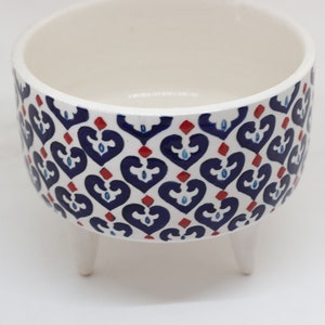 Vaso da pavimento con motivo a cuore/vaso per piante in ceramica/vaso per fiori fatto a mano/regali per la casa