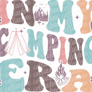 In My Camping Era with optional pocket design - DTF Ready to Press or Sublimation Transfer