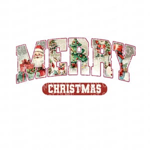 Vintage Merry Christmas | DTF Ready to Press or Sublimation Transfer