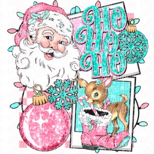 Ho Ho Ho with optional sleeve design - DTF Ready to Press or Sublimation Transfer