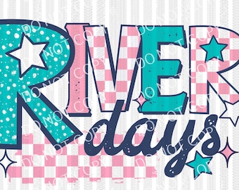 River Days | DTF or Sublimation Transfer | Ready to Press Heat Transfer for T-Shirts and other Apparel, Tote Bags, and more