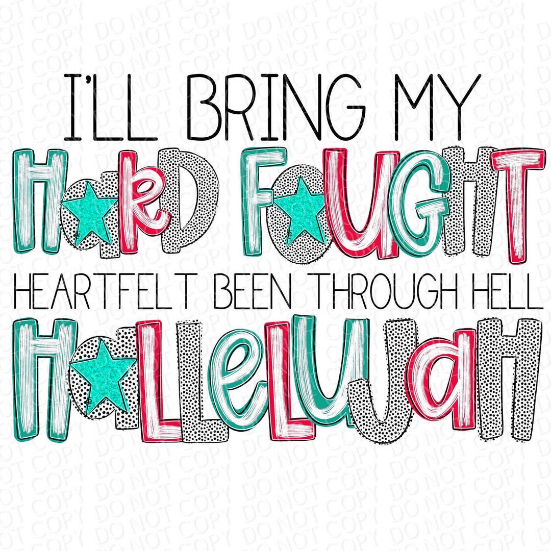 Heartfelt Hallelujah Colorful | DTF Ready to Press or Sublimation