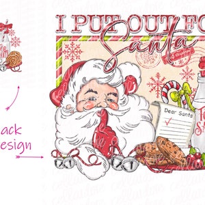 I Put Out For Santa - Pocket and Back Set (with optional sleeve design)  - DTF Ready to Press or Sublimation Transfer