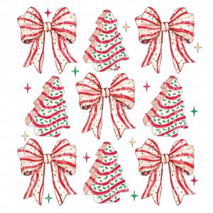 Christmas Tree Cakes Coquette | DTF Ready to Press or Sublimation Transfer