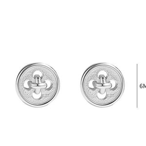 Sterling silver Button Stud Earrings, 6MM Tiny Stud Earrings, Unisex Everyday Jewelry image 9