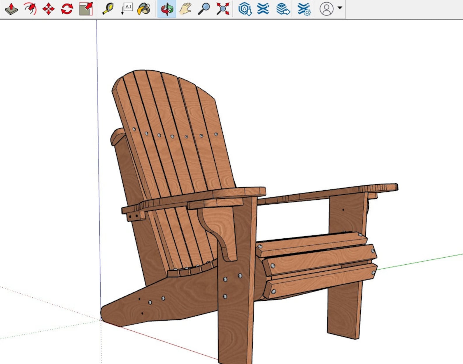 DIY Adirondack Chair Plans DWG Format for a CNC Milling Etsy
