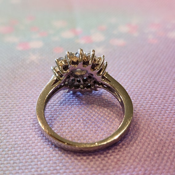 Vintage Sterling Silver and CZ Cocktail Ring, Ann… - image 6