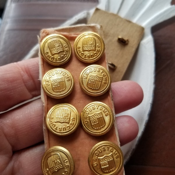 Round Brass Buttons Etsy